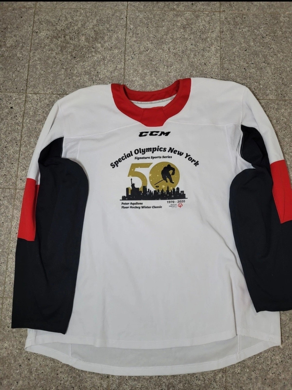 CCM Special Olympics New York 50th Anniversary Hockey Jersey Size XL